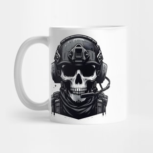 Tactical Skull Dominance Tee: Where Strength Meets Edgy Elegance Mug